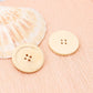 5 extra large natural wooden button - 5cm - 2 inch - 4 hole - wood buttons (b18941)