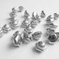 100 Silver Rivet Stud Spikes - 8mm - Sew on - Glue on - Acrylic - Rivets Studs Spike