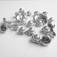 100 Silver Rivet Stud Spikes - 8mm - Sew on - Glue on - Acrylic - Rivets Studs Spike