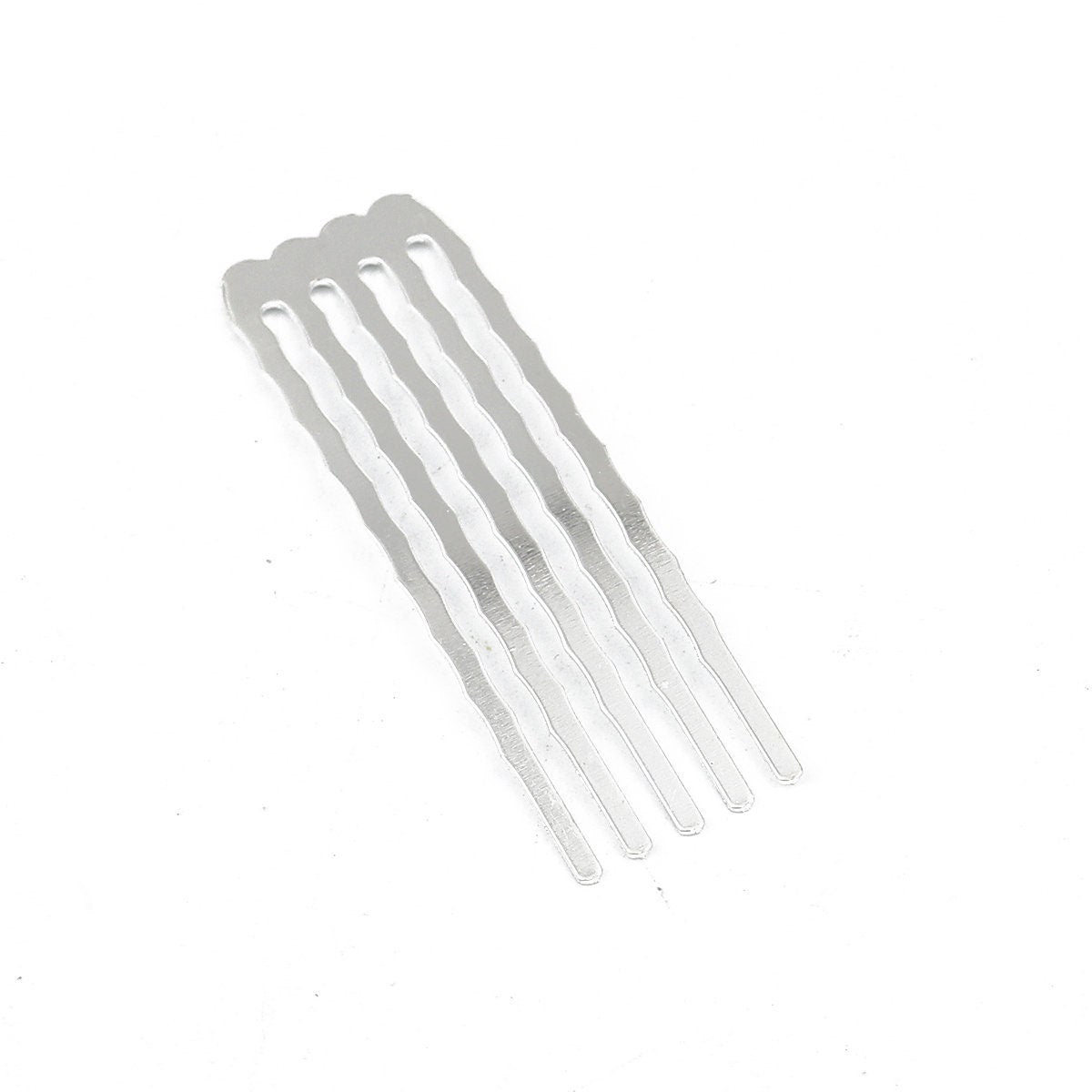 20 silver plated hair combs - nickel free - lead free - wedding bridal comb - 49mm x 15mm (1 7/8" x 5/8") - hair clip accessories  (0116215)