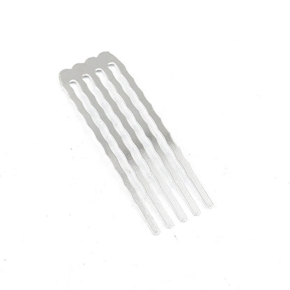 20 silver plated hair combs - nickel free - lead free - wedding bridal comb - 49mm x 15mm (1 7/8" x 5/8") - hair clip accessories  (0116215)