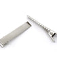 100 alligator hair clips with teeth - single prong - silver - 46mm x 8mm - hair clip accessories - silver hair clip (10403)