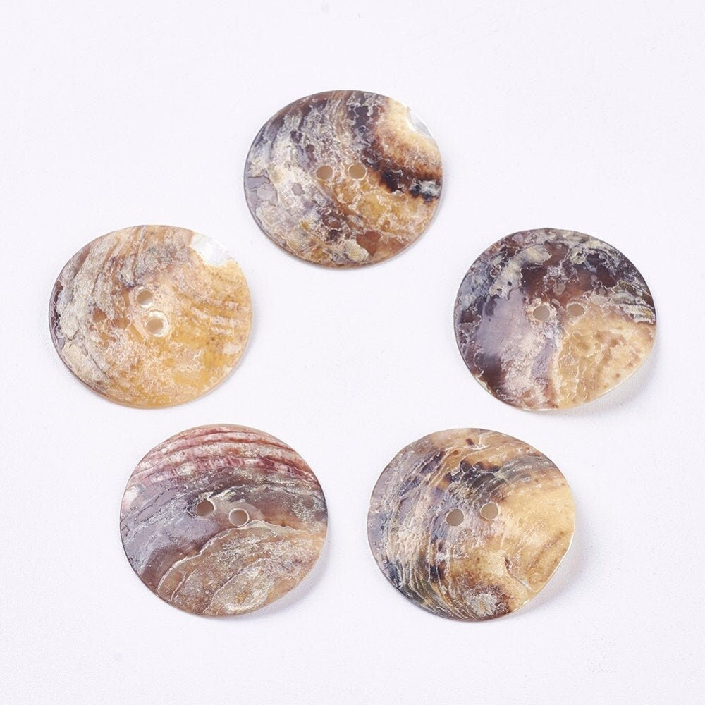 Large Shell Buttons Large shell buttons - 1 inch - 25mm - mother of pearl shell buttons (4 ...