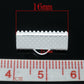 20 silver end cap crimp beads - 16mm x 7mm- silver ribbon end - lead nickel free (05981)