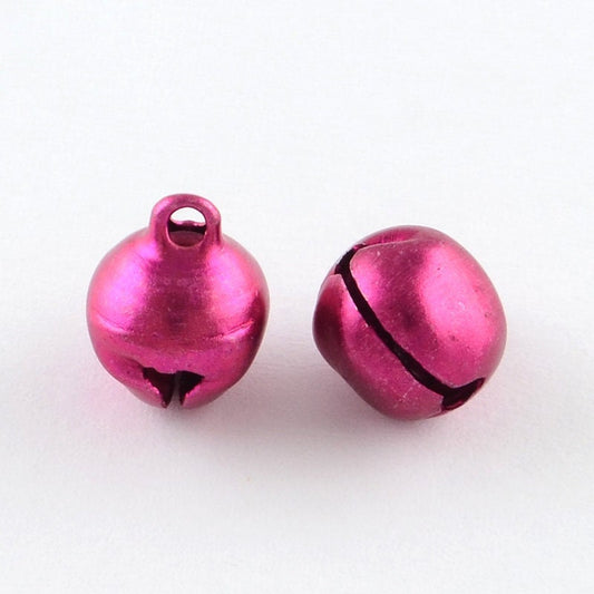 25 christmas bells - bell charms - mixed color - 8mm x 6mm - holiday bells - jingle bells - christmas charm - bell decoration (find-q039-01c