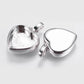 5 pendant bezel tray sets - clear glass heart cabochon - gold, silver, rose gold - 17x15x3.5mm, tray: 12mm x13mm - lead nickel free