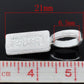 10 silver bails - silver plated - lead nickel free - 21mm x 7mm - silver bail (b11425)