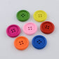 Large mixed color wooden buttons - 25mm (1 inch) - multi colored mixed buttons - 2 hole - mixed color wood button (025)