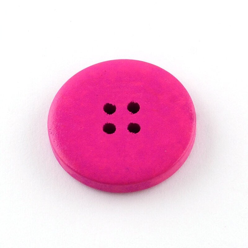 Large mixed color wooden buttons - 25mm (1 inch) - multi colored mixed buttons - 2 hole - mixed color wood button (025)