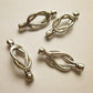 5 Silver Magnetic Clasp - 48mm x 18mm (1 7/8" x 6/8") - Silver Clasp for Leather Cord or Bracelet (B21411)