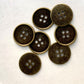 25mm antique bronze metal button - 4 holes - 1 inch - sewing metal buttons (25mm02)