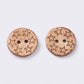 25 bulk mixed coconut shell wooden buttons - 17mm (5/8 inch) - 2 hole - assorted coconut wood button  (19947)