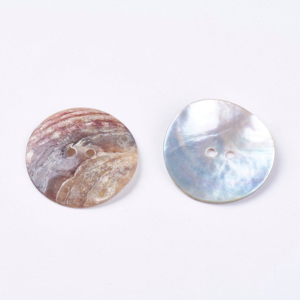 Shell Btton Large shell buttons - 1 inch - 25mm - mother of pearl shell buttons (4 ...