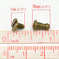 50 Antique Bronze Rivet Stud Spikes - 9mm x 6mm - Metal - Screw Back - Rivets Studs Spike (20084)