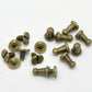 50 Antique Bronze Rivet Stud Spikes - 9mm x 6mm - Metal - Screw Back - Rivets Studs Spike (20084)