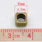10 Antique Bronze Slider Spacer Beads - 6mm x 6mm -  Antiqued Bronze Slider Bead for Leather Cord or Bracelet (B12940)