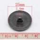 Antiqued silver metal buttons - shank - 25mm (1 inch) - metal silver button b09135