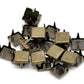 100 Antique Bronze square Rivet Stud Spikes - 6mm (1/4" x 1/4") - Metal - 4 Legs - Rivets Studs Spike (B18732)
