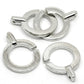 5 Silver Toggle Clasps - 5.2cm x 2.4cm (2"x1") - Silver Toggle Clasp for Leather Cord or Bracelet (18864)
