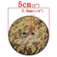 Extra Large Coconut Shell Wooden Buttons - 2 Inch - 5cm -  Wood Buttons -  Coconut Wood (b30431)