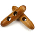 Toggle Wooden Buttons - Light Brown Finish - 5cm - Wood Toggle Button 268