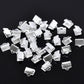 50 Silver End Cap Crimp Beads - 8mm x 8mm - Silver Ribbon End - Lead Nickel Free (12661)