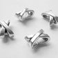 5 Silver Slider Spacer Beads - 10mm x 7mm - Silver Slider Bead for Leather Cord or Bracelet (23895)