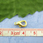 100 Gold Plated Lobster Clasps - 12mm x 6mm - Parrot Clasp Gold (00840)