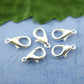 10 Silver Plated Lobster Parrot Clasps - 12mm x 6mm - Parrot Clasp - Lobster Clasps Silver (00841)