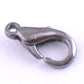 100 Gunmetal Lobster Clasps - 12mm x 6mm - Parrot Clasp Gunmetal (01666)