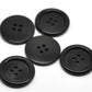 Black Buttons with 4 holes