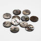 Black Shell Buttons - 17mm (5/8 Inch) - 2 Hole - Flat Natural Shell Buttons (p01
