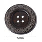 5 Extra Large Wooden Button - 2 3/8 inch - 6cm - Wood Buttons - Decorative (19213)