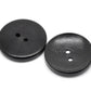 5 Black Wooden Buttons - 30mm (approx. 1 1/8" Inch) - 2 Hole - Wood Button (b19489)