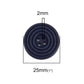 Dark Navy Blue Wooden Buttons - 25mm - 1 Inch - 4 Hole - Wood Button (b0125447)