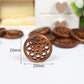 Brown Carved Wooden Buttons - 20mm (approx. 3/4 Inch) - 2 Hole - Brown Wood Button (butt-drkbrn-wd-crvd-20mm))
