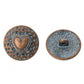 Metal Shank Sewing Buttons - Round Antique Copper Patina - Heart Design - 18mm - Metal Buttons - Shank Buttons B55752(b55752-p)