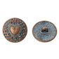 Metal Shank Sewing Buttons - Round Antique Copper Patina - Heart Design - 18mm - Metal Buttons - Shank Buttons B55752(b55752-p)