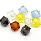50 Faceted Acrylic Cube Beads - 10mm (3/8") - Mixed Colors (19740)