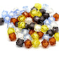50 Faceted Acrylic Cube Beads - 10mm (3/8") - Mixed Colors (19740)