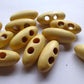 25 Toggle Wooden Buttons - Light Natural Finish - 21mm x 8mm（7/8" x 3/8") - Wood Toggle Button