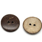 10 Coconut Shell Wooden Buttons - 3/4 inch - 20mm - Wholesale Button - Wood Buttons - Coconut Wood (18437)