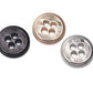 10 Silver, Gold or Gunmetal Buttons - 10mm - 4 hole - Doll Buttons - Mini Button - Small Buttons - Lead and Nickel Safe (48,49,50)