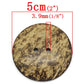 10 Extra Large Coconut Shell Wooden Buttons - 2 inch - 5cm -  Wood Buttons -  Coconut Wood (B30431)