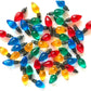 Christmas Holiday Lights Embellishments Decorations - 1 Inch - Translucent - Loop At Base(hlcl100-xmaslights-25)