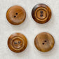 10 Wooden Buttons / Olive Wood / Made In Italy / 20mm / Burnt Finish / Classic Round / 2 Hole(butt-olive-20mm-fire-p)