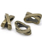 Bronze Slider Spacer Beads - 10mm X 7mm - Bronze Slider Bead For Leather Cord Or Bracelet (13445)