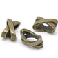 10 bronze slider spacer beads - 10mm x 7mm -  bronze slider bead for leather cord or bracelet (13445)