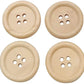 WHOLESALE Natural Wooden Buttons - 25mm (1 inch) - 4 Hole - Wood Button (NNA0Z3Q)