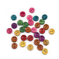 Small Wood Buttons - 10mm - Doll Buttons - Mixed Colors - 2 Hole - Mixed Color Wooden Button (690)